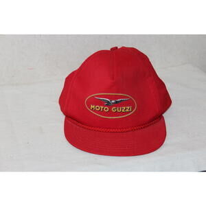 Vintage NEW Moto Guzzi Red Snapback Hat – Classic Logo – Made in USA